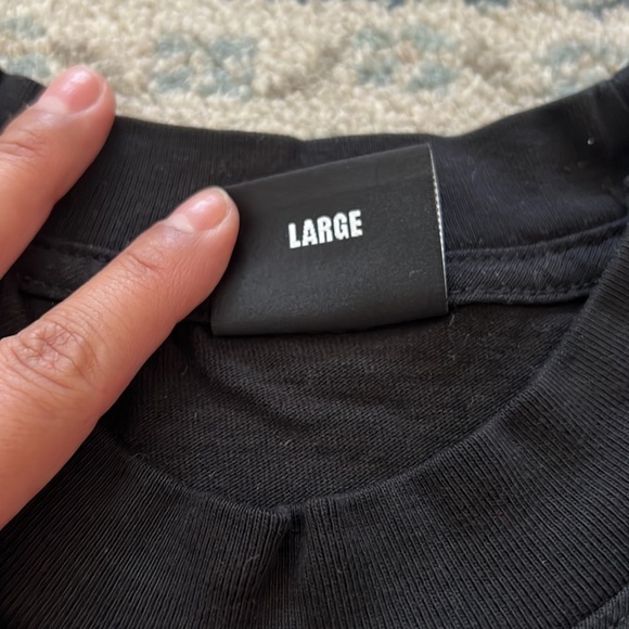 Revenge Basic Embroidered Crewneck Tshirt | Large, Black - Picture 8 of 13